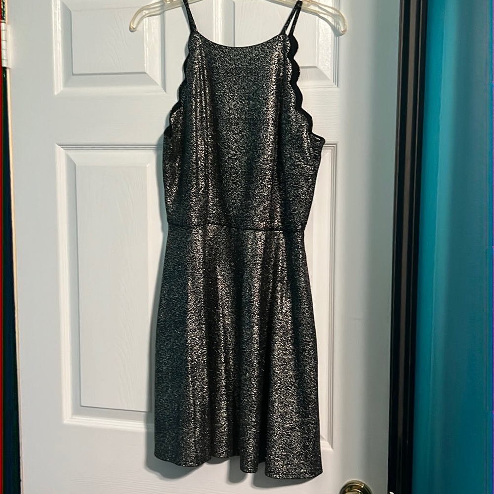 Black and gold formal dress